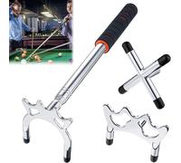 Retractable Pool Cue Bridge Stick,Retractable Pool Cue Holder,With 3 Removable Bridge Heads,Pool Cue Accessory,Snooker Table,Competition