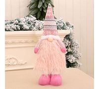Retractable Santa Claus Dolls Merry Christmas Decorations for Home Nordic Faceless Elderly Dolls for Children (Color : D Size