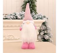Retractable Santa Claus Dolls Merry Christmas Decorations for Home Nordic Faceless Elderly Dolls for Children (Color : C Size