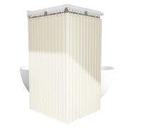 Retractable Shower Curtains, Adjustable Wall Mounted Rod, Folding Swing Arm Curtain System, Metal Bathroom Supplies, Space Saving Curtain with Modern Design, Bathroom Curtains Solution for Tiles