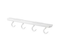Retractable Sliding Hooks, Slide Rail Hook Closet Organizer | Wall Mounted Pull Out Hooks, Under Cabinet Utensil Rack Storage Hooks, Punch Free, for Kitchens, Bedrooms, Bathrooms