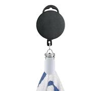 Retractable Towel Clip - Retracting No-Drill Adhesive, Strong Towel Holder Clips for Bathroom Organization and Space Saving Use | Wall Mounted Clips for Home Apartment Bathroom RV Gym Shower