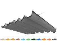 Rétractable Vague Pare-Soleil Voile Extérieur Imperméable Imperméable Imperméable Glissière Fil Auvent Ombre Anti-UV Protection Solaire Pergola Couverture Porch, Custom Size, One Size