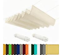 Rétractable Vague Voile d'ombrage 170 x 220 cm Multi Couleur et Taille Voile de Soleil Réglable Imperméable Protection UV pour Pergola Jardin Balcon, Ivoire