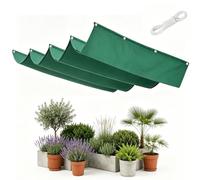 Rétractable Vague Voile-D'Ombrage 2.5 x 4.1 m Rectangulaire Imperméable Anti-UV et Indéchirable Contre Le Vent Toile Ombrage Toile Pergola pour Patio Jardin Terrasse, Vert Foncé