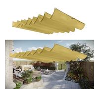 Rétractable Vague Voile Ombrage 85 x 160 cm Protection UV, Résistant Aux Intempéries, Imperméable avec Œillets Filet d'ombrage Bâche Ombrage pour Jardin Véranda Terrasse, Couleur Crème
