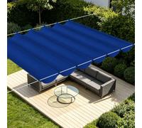 Rétractable Voiles d'ombrage 1000 x 320 cm avec Protection UV Voiles Solaire avec Oeillets et Cordons pour Patio Jardin Terrasse Extérieur Balcon, Bleu Foncé