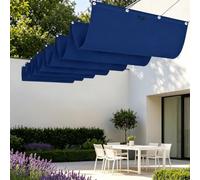 Rétractable Voiles d'ombrage 450 x 600 cm Toile Imperméable Imperméable Multi Couleur Taille Voile d'ombrage avec Oeillets et Cordons pour en Plein Air, Jardin Terrasse, Bleu Foncé