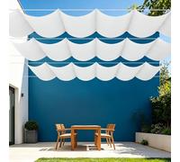 Rétractable Voiles d'ombrage 500 x 420 cm Toile Imperméable Imperméable Toile Ombrage Exterieur Multi Couleur Taille Toiles pour Patio Jardin Terrasse Extérieur Balcon, Blanc