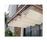 Retractable Wave Sun Shade Canopy Cover - Outdoor Pergola Replacement Shelter, Water-Resistant U-Shape Awning for Garden, Yard, Deck (5 x 1,8 m)