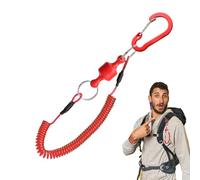 Rétracteur pour Épuisette De Pêche À La Mouche - Laisse pour Canne À Pêche,Lanière Rétractable avec Anti-Glissant Et À Libération Rapide pour en Eau Salée, Lac, Rivière, sur Glace