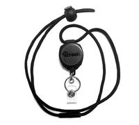 KEY-BAK Sidekick 0KB1-0A44 Enrouleur de badge rétractable et porte-clés avec porte-clés et porte-badge transparent sans torsion sur cordon rétractable, numéro de modèle : 0KB1-0A44