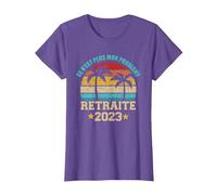 Retraite 2023 ce n'est Plus Mon problème T-Shirt, Femme, Violet Chiné, M
