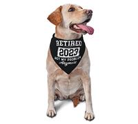 Retraité 2023 Pas Mon problème Plus Bandanas pour Chien Écharpe pour Animaux de Compagnie Triangle Bavoir Chats Foulard réglable Accessoires pour Petit Moyen Grand Chiot