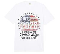 Retraite 2026 Drapeau américain Retired I Worked Whole Life for This Comfort Colors Adult Heavyweight T-Shirt