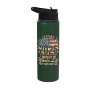 Retraite 2026 Drapeau américain Retired I Worked Whole Life For This Stainless Steel Insulated Water Bottle