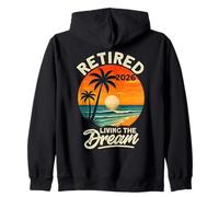 Retraité 2026 Living The Dream Tropical Beach Sweat à Capuche