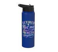 Retraité, ce n'est plus mon problème Fête de la retraite Stainless Steel Insulated Water Bottle