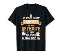 Retraite chat humour retraité animal de compagnie T-Shirt