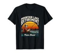 Retraite de Mountain Lake Peace Found Fishing T-Shirt Graphique avec Valeur