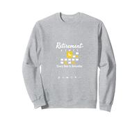 Retraite: Every Day is Saturday Calendar Humour Sweatshirt, Unisexe pour Adultes, Gris Chiné, M