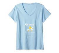 Retraite: Every Day is Saturday Calendar Humour T-Shirt avec Col en V, Femme, Bleu Céleste, M