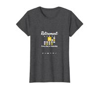 Retraite: Every Day is Saturday Calendar Humour T-Shirt, Femme, Chiné Foncé, XXL