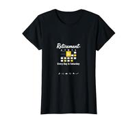 Retraite: Every Day is Saturday Calendar Humour T-Shirt, Femme, Noir, XL