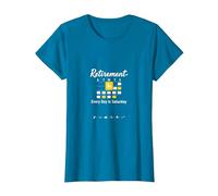 Retraite: Every Day is Saturday Calendar Humour T-Shirt, Femme, Saphir, XL
