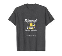 Retraite: Every Day is Saturday Calendar Humour T-Shirt, Homme, Chiné Foncé, L