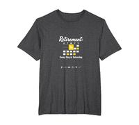 Retraite: Every Day is Saturday Calendar Humour T-Shirt, Homme Grandes Tailles, Chiné Foncé, 4X Tall
