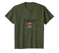 Retraité: J'Ai travaillé Toute ma Vie pour Cela T-Shirt, Enfant, Olive, 8 Ans