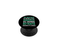 Retraité Le Métier Le Plus Dangereux Humour Retraite Cadeau PopSockets PopGrip Adhésif