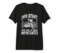 Retraite Motard - Enfin Retraité - Motard Retraité 2025 T-Shirt Haut de Gamme