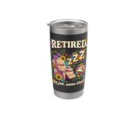 Retraité, Pas De Travail, Même Humour Drôle De Retraité Gobelet isotherme en acier inoxydable double paroi