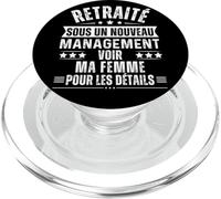 Retraité Sous Un Nouveau Management Humour Retraite Cadeau PopSockets PopGrip pour MagSafe