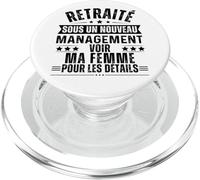 Retraité Sous Un Nouveau Management Humour Retraite Cadeau PopSockets PopGrip pour MagSafe