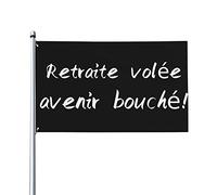 Retraite Volée Bannière Contre la réforme des retraites Drapeau 0,9 x 1,5 m Bannière extérieure Home House Yard Sign Flags