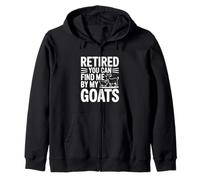 Retraité, You Can Find Me by My Goats Farm Life Fun Sweat à Capuche
