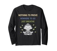 Retraité Zen Mindful Man Grandpa Méditation Humour Calme Manche Longue