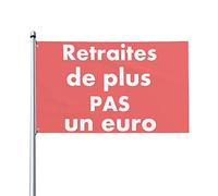 Retraites De Plus,Pas Un Euro Drapeau 0,9 x 1,5 m Bannière extérieure Home House Yard Sign Flags Contre la réforme des retraites