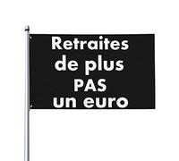 Retraites De Plus,Pas Un Euro Drapeau 0,9 x 1,5 m Bannière extérieure Home House Yard Sign Flags Contre la réforme des retraites