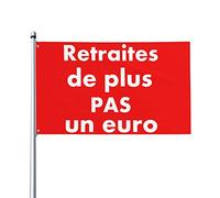 Retraites De Plus,Pas Un Euro Drapeau 0,9 x 1,5 m Bannière extérieure Home House Yard Sign Flags Contre la réforme des retraites