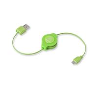 Retrak Câble USB vers Micro-USB rétractable - 1 m - Vert