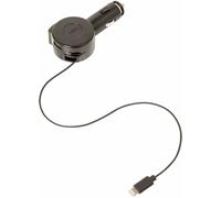 Retrak Chargeur de voiture USB avec câble rétractable lightning