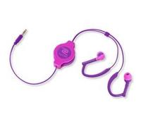 Retrak : Écouteurs intra-auriculaires rétractables Sport - Rose/violet G