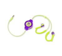 Retrak Écouteurs intra-auriculaires rétractables sport - Violet/jaune