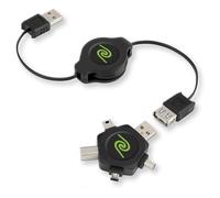 ReTrak EUCABLESTAR câble USB USB 2.0 1 m USB A Noir