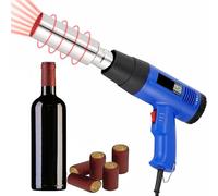 Rétrécisseur thermique de capsules de vin en PVC, machine d'emballage de bouchons de bouteilles de vin de 50 mm, pistolet thermorétractable de 2000 W, 40 à 600 ℃, thermorégulation numérique en continu