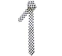Retreez Cravate Fine Slim À carreaux Classique Tissée en Microfibres de Noir et Blanc